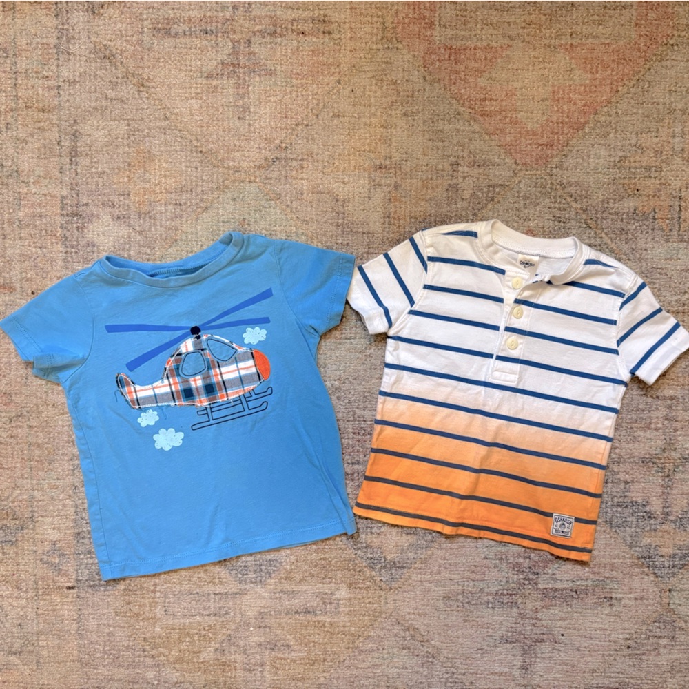 Lot of 2 Toddler Boy Short Sleeve T-Shirts